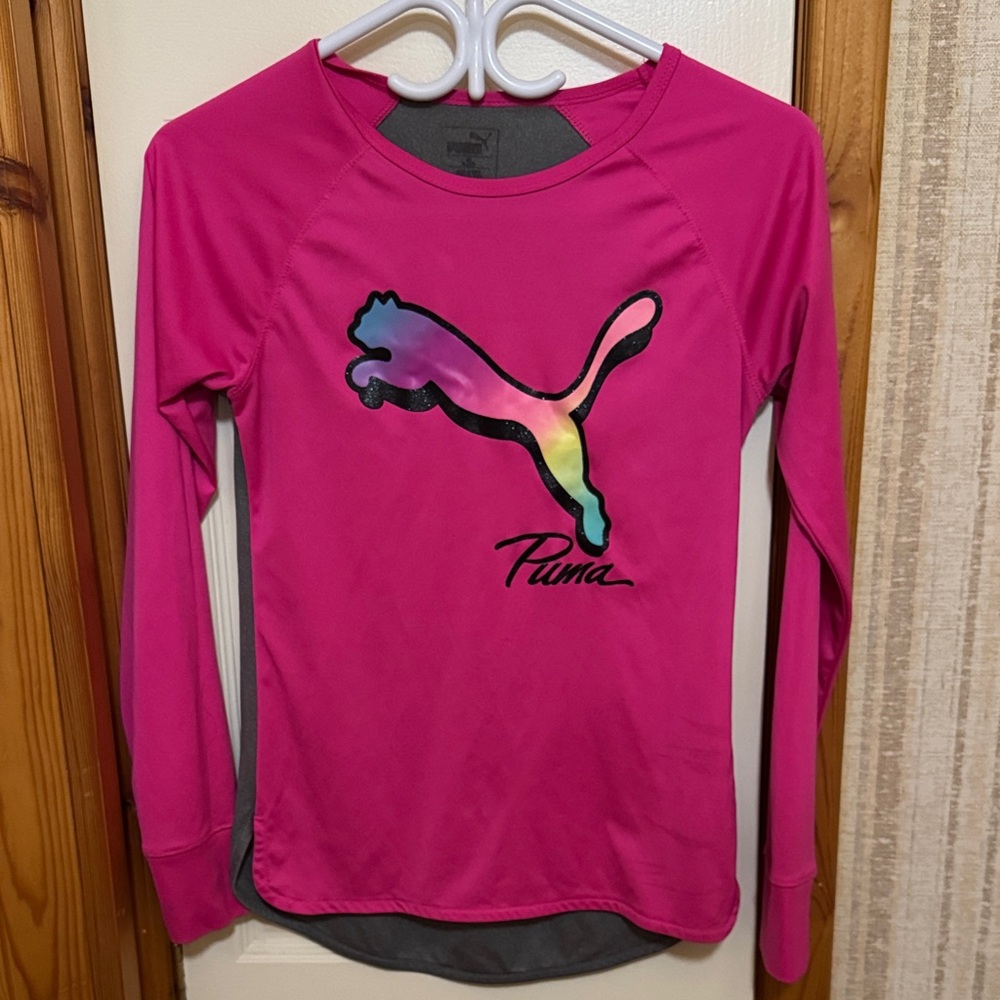 Puma Womens Magenta Long Sleeve Tee